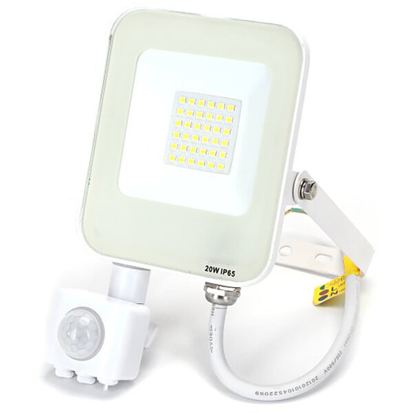 HLW LED LED Bouwlamp & Wandlamp met Bewegingssensor - IP65 Waterdicht, Beam Angle Verstelbaar, Koud Wit 6000K HLW LED LED Bouwlamp & Wandlamp met Bewegingssensor - IP65 Waterdicht, Beam Angle Verstelbaar, Koud Wit 6000K