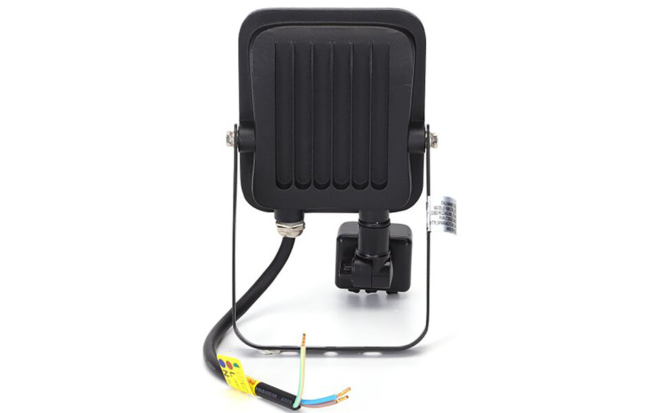 HLW LED LED Construction Lamp 20W - Black Floor Lamp with Motion Sensor, IP65 Waterproof & Cool White 6000K