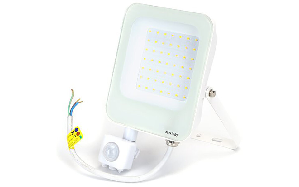 HLW LED LED Construction Lamp & Wall Lamp with Sensor - Waterproof IP65, Adjustable Beam Angle, Neutral White HLW LED LED Construction Lamp & Wall Lamp with Sensor - Waterproof IP65, Adjustable Beam Angle, Neutral White