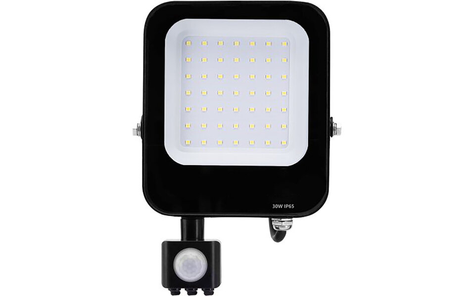 HLW LED LED Construction Lamp 30W with Sensor - Waterproof IP65, Matte Black Floor & Wall Lamp HLW LED LED Construction Lamp 30W with Sensor - Waterproof IP65, Matte Black Floor & Wall Lamp
