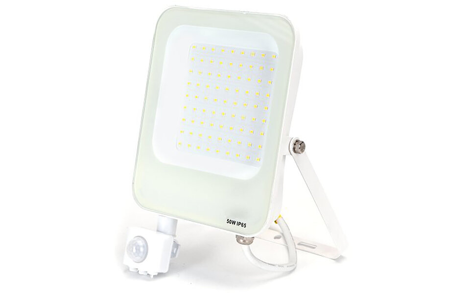 HLW LED LED Construction Lamp with Motion Sensor and Adjustable Beam Angle - Waterproof IP65, Neutral White 4000K HLW LED LED Construction Lamp with Motion Sensor and Adjustable Beam Angle - Waterproof IP65, Neutral White 4000K