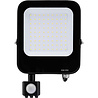 LED Bouwlamp 50W met Bewegingssensor - Mat Zwart, IP65 Buitenverlichting LED Bouwlamp 50W met Bewegingssensor - Mat Zwart, IP65 Buitenverlichting