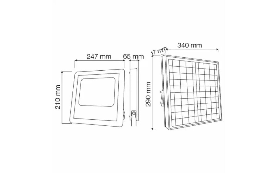 HLW LED LED Construction Lamp & Garden Wall Lamp 40W IP65 Waterproof Cool White 6000K