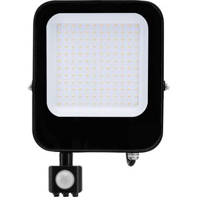 LED Bouwlamp 100W met Sensor - Mat Zwart, Waterdicht IP65 LED Bouwlamp 100W met Sensor - Mat Zwart, Waterdicht IP65