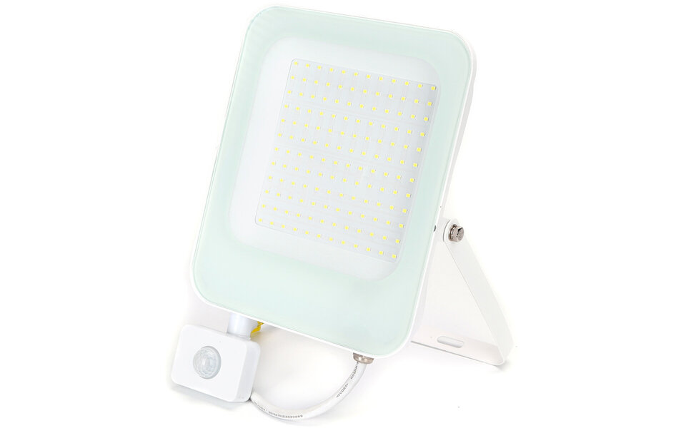 HLW LED LED Construction Lamp 100W with Sensor - Waterproof IP65, Cool White 6500K, LED Construction Lamp & Wall Lamp with Sensor