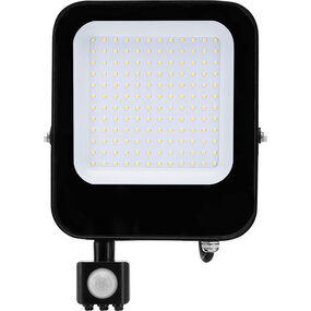 LED Bouwlamp 100W met Sensor - Mat Zwart, Waterdicht IP65 LED Bouwlamp 100W met Sensor - Mat Zwart, Waterdicht IP65