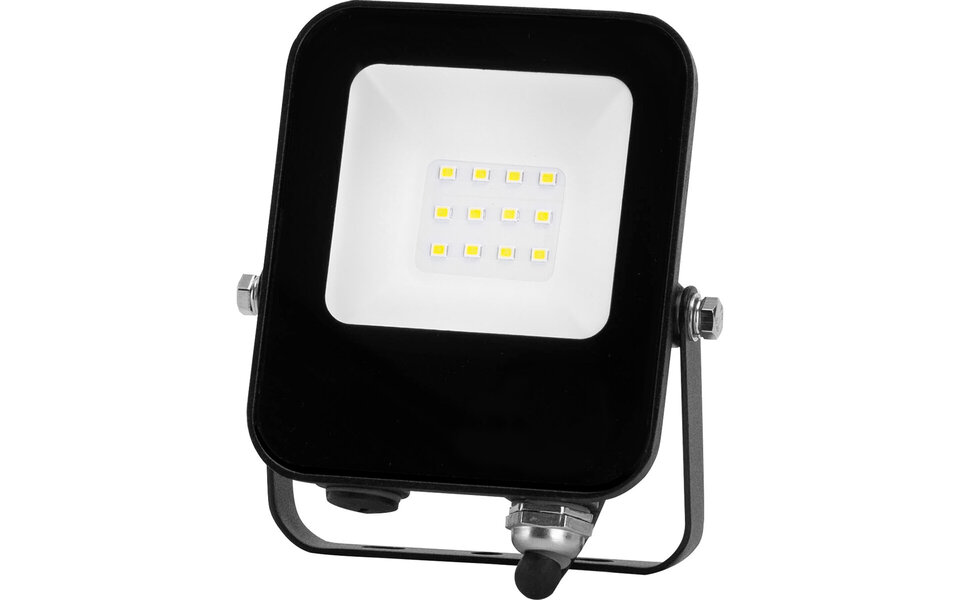 HLW LED LED Construction Lamp 10W Waterproof IP65 - Black & White LED Lamp Cool White 6000K