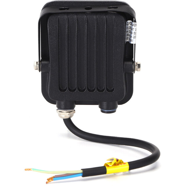 HLW LED LED Construction Lamp 10W Waterproof IP65 - Black & White LED Lamp Cool White 6000K