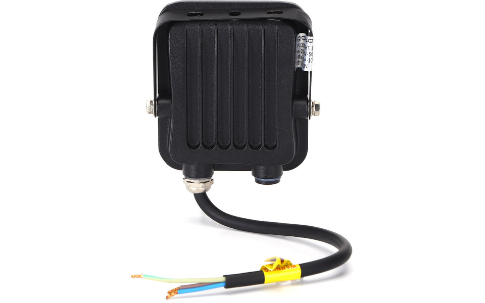 HLW LED LED Construction Lamp 10W Waterproof IP65 - Black & White LED Lamp Cool White 6000K