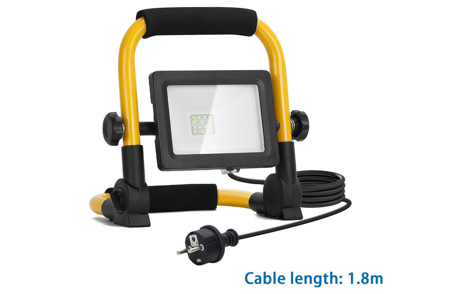 HLW LED Adjustable LED Construction Lamp - White, Waterproof IP65 Construction Lamp Cool White 6000K HLW LED Adjustable LED Construction Lamp - White, Waterproof IP65 Construction Lamp Cool White 6000K