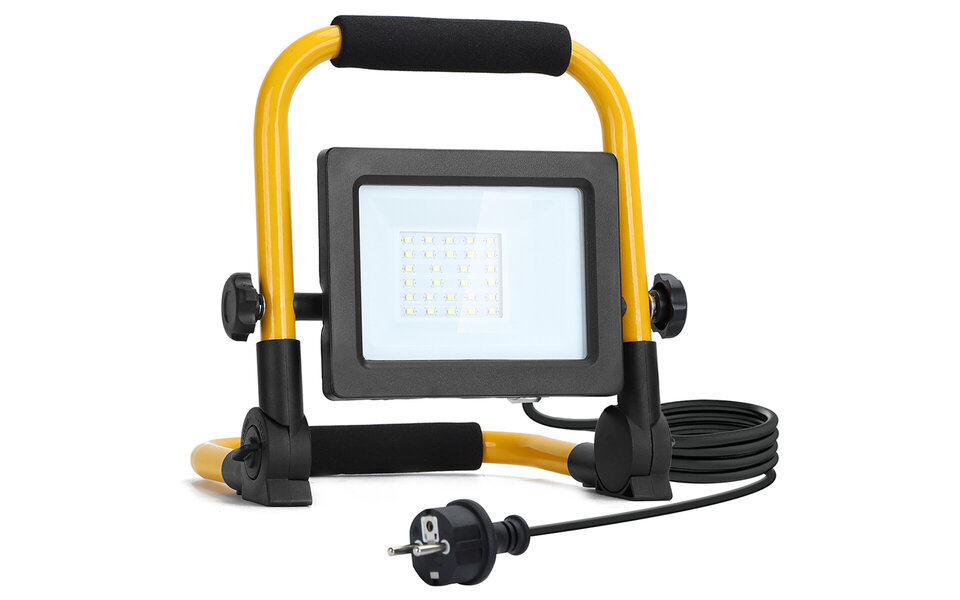 HLW LED Waterproof, Adjustable LED Construction Lamp - White LED Lamp Cool White 6000K IP65