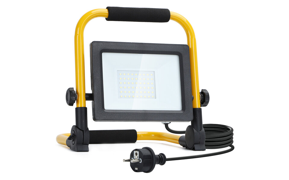 HLW LED Adjustable LED Construction Lamp Waterproof IP65 - Cool White 6000K Daylight White