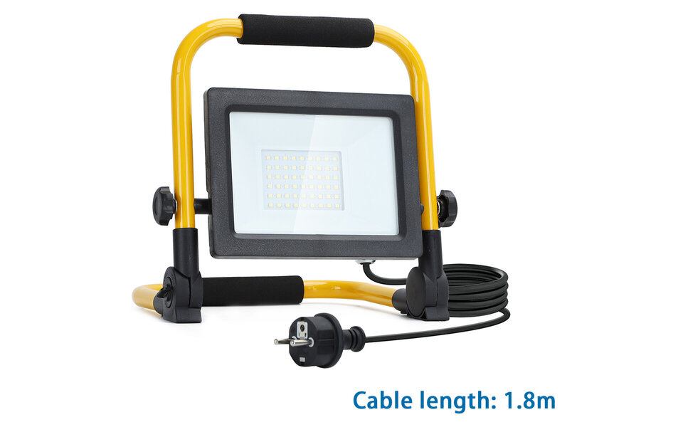 HLW LED Adjustable LED Construction Lamp Waterproof IP65 - Cool White 6000K Daylight White