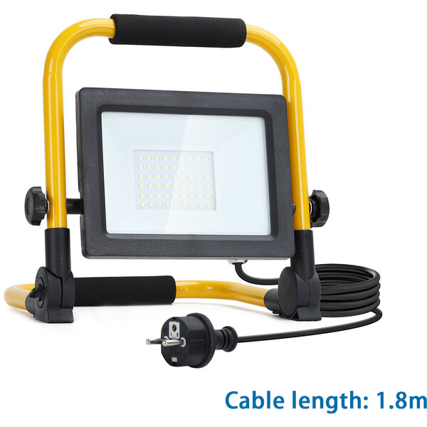 HLW LED Verstelbare LED Bouwlamp Waterdicht IP65 - Koud Wit 6000K Daglicht Wit HLW LED Verstelbare LED Bouwlamp Waterdicht IP65 - Koud Wit 6000K Daglicht Wit