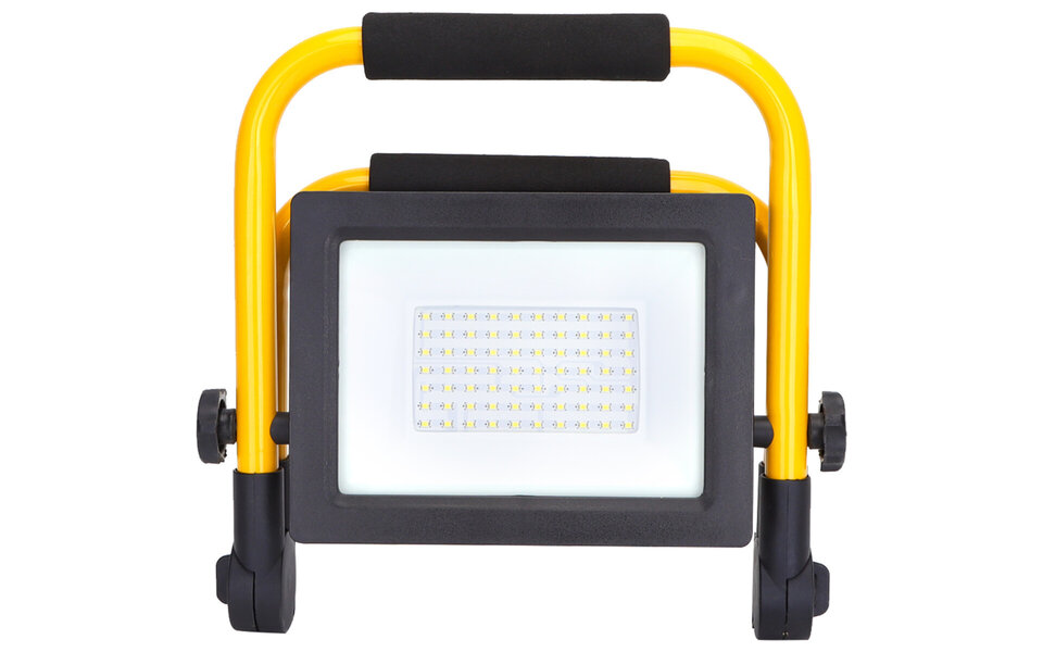 HLW LED Waterproof LED Construction Lamp 50W Adjustable, White Floor Lamp Cool White 6000K IP65