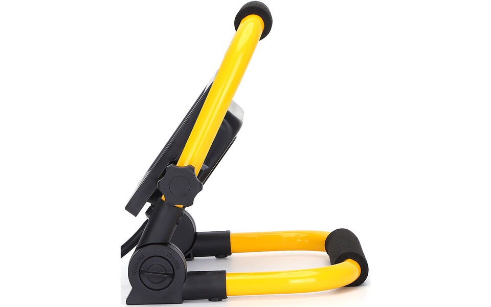 HLW LED Waterproof LED Construction Lamp 50W Adjustable, White Floor Lamp Cool White 6000K IP65