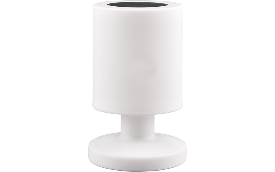 HLW LED LED Tafellamp op Zonne-energie - Solar Tafellamp - Trion Silvin - USB Oplaadbaar - Warm Wit 3000K - Spatwaterdicht IP44 - Rond - Wit