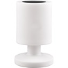 HLW LED Solar-Powered LED Table Lamp - Solar Table Lamp - Trion Silvin - USB Rechargeable - Warm White 3000K - Splashproof IP44 - Round - White