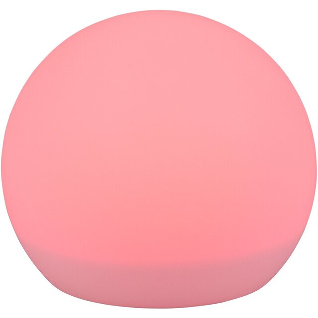 Ronde matwitte LED tafellamp met zonne-energie, 5W warm wit licht 3000K, spatwaterdicht IP44, RGBW verlichting