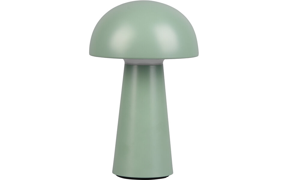 HLW LED LED Table Lamp - Table Lighting - Trion Lenio - 2W - Warm White 3000K - Dimmable - USB Rechargeable - Splashproof IP44 - Round - Matte Green - Plastic