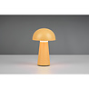 HLW LED LED Table Lamp - Table Lighting - Trion Lenio - 2W - Warm White 3000K - Dimmable - USB Rechargeable - Splashproof IP44 - Round - Matte Orange - Plastic