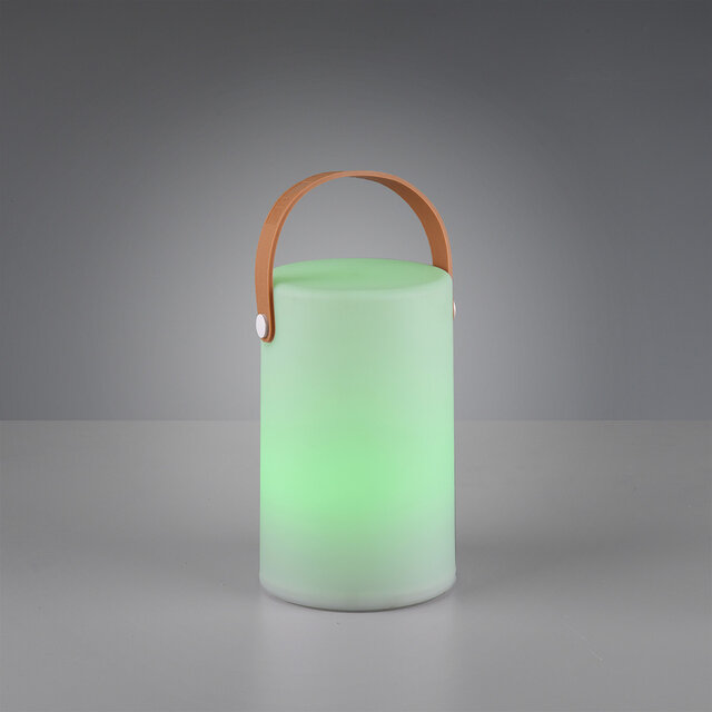 HLW LED LED Table Lamp - Trion Arino - RGB - Round - White - Plastic - Splashproof - USB Rechargeable