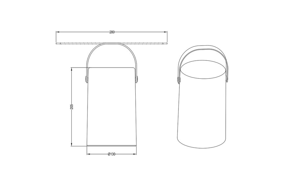 HLW LED LED Table Lamp - Trion Arino - RGB - Round - White - Plastic - Splashproof - USB Rechargeable
