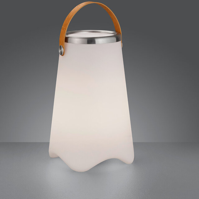 HLW LED LED Table Lamp - Trion Jamino - Bluetooth Speaker - Splashproof - Remote Control - Rechargeable - RGBW - White