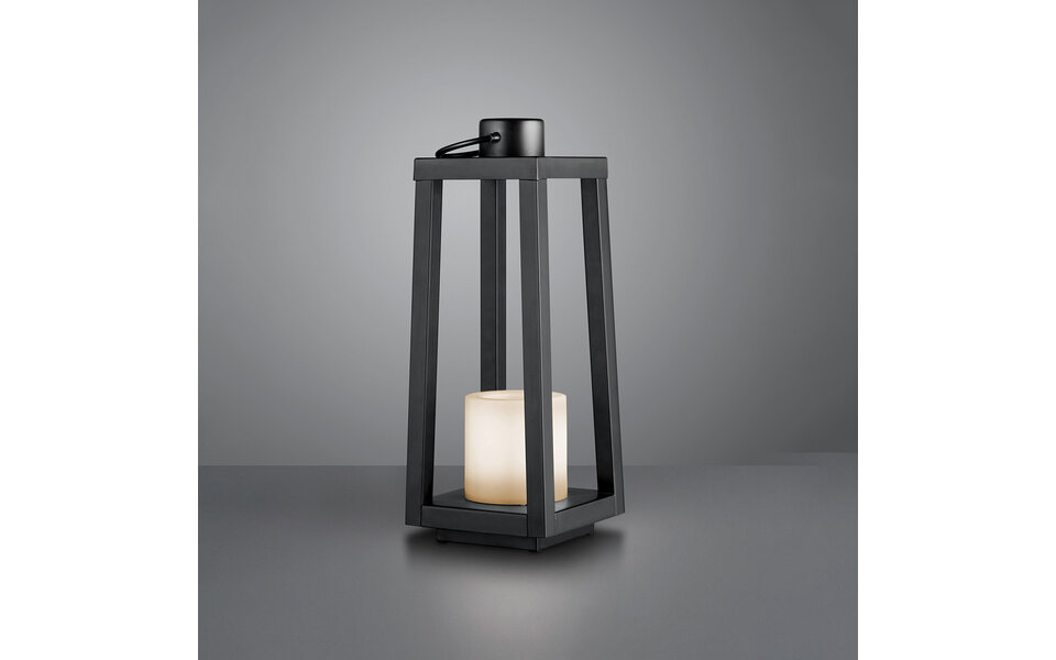 HLW LED LED Table Lamp - Trion Loiny - Solar-powered - Splashproof - Matte Black - Aluminum