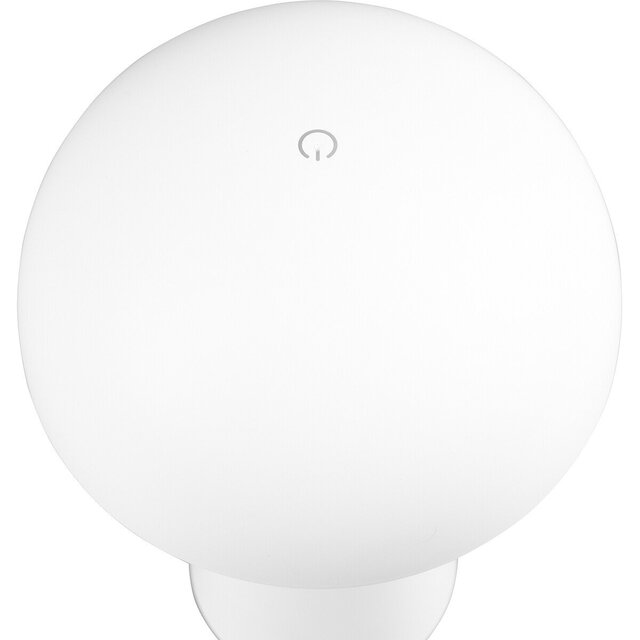 HLW LED LED Table Lamp - Table Lighting - Trion Lenio - 2W - Warm White 3000K - Dimmable - USB Rechargeable - Splashproof IP44 - Round - Matte White - Plastic