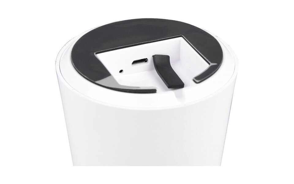 HLW LED LED Table Lamp - Table Lighting - Trion Lenio - 2W - Warm White 3000K - Dimmable - USB Rechargeable - Splashproof IP44 - Round - Matte White - Plastic