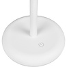 Ronde mat witte LED tafellamp met 2W warm wit licht, dimbaar en spatwaterdicht IP44