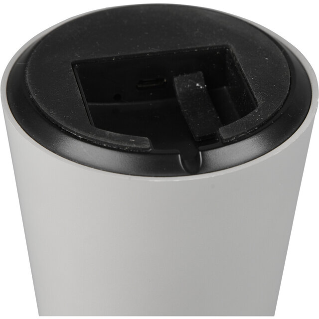 HLW LED LED Table Lamp - Table Lighting - Trion Lenio - 2W - Warm White 3000K - Dimmable - USB Rechargeable - Splashproof IP44 - Round - Matte Gray - Plastic