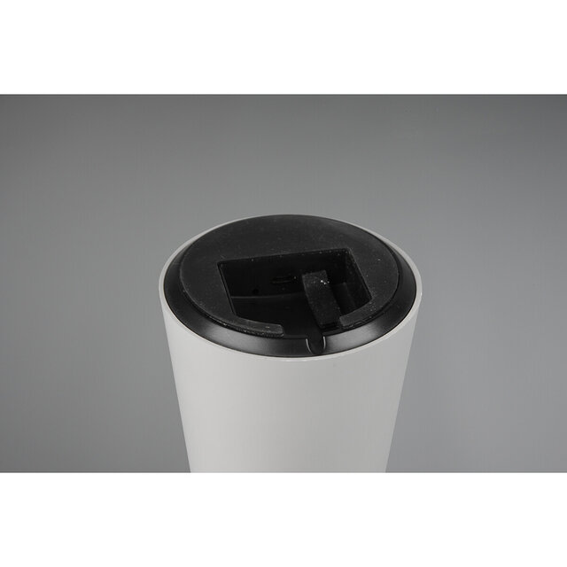 HLW LED LED Tafellamp - Tafelverlichting - Trion Lenio - 2W - Warm Wit 3000K - Dimbaar - USB Oplaadbaar - Spatwaterdicht IP44 - Rond - Mat Grijs - Kunststof