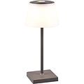 LED Table Lamp with Rechargeable Batteries - Trion Sansy - 2.1W - RGBW - Splashproof IP44 - Dimmable - Square - Anthracite