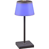 HLW LED LED Table Lamp with Rechargeable Batteries - Trion Sansy - 2.1W - RGBW - Splashproof IP44 - Dimmable - Square - Anthracite
