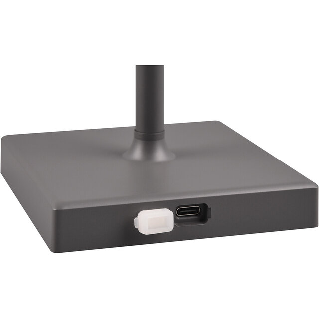 HLW LED LED Table Lamp with Rechargeable Batteries - Trion Sansy - 2.1W - RGBW - Splashproof IP44 - Dimmable - Square - Anthracite