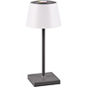 HLW LED LED Table Lamp with Rechargeable Batteries - Trion Sansy - 2.1W - RGBW - Splashproof IP44 - Dimmable - Square - Anthracite