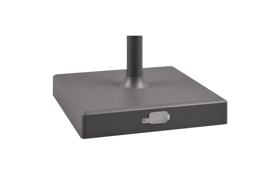 HLW LED LED Tafellamp met Oplaadbare Batterijen - Trion Sansy - 2.1W - RGBW - Spatwaterdicht IP44 - Dimbaar - Vierkant - Antraciet