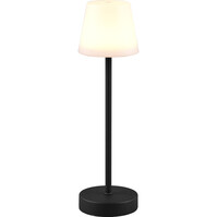 LED Tafellamp met Oplaadbare Batterijen - Trion Marty - 2.2W - Aanpasbare Kleurtemperatuur - Dimbaar - Spatwaterdicht IP44 - Rond - Zwart LED Tafellamp met Oplaadbare Batterijen - Trion Marty - 2.2W - Aanpasbare Kleurtemperatuur - Dimbaar - Spatwaterdicht IP44 - Rond - Zwart