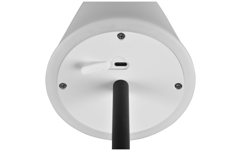 HLW LED LED Tafellamp met Oplaadbare Batterijen - Trion Marty - 2.2W - Aanpasbare Kleurtemperatuur - Dimbaar - Spatwaterdicht IP44 - Rond - Zwart