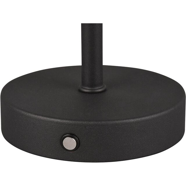 HLW LED LED Tafellamp met Oplaadbare Batterijen - Trion Elf - 1.5W - Warm Wit 3000K - Mat Zwart- Metaal