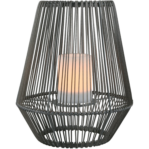 HLW LED LED Tafellamp met Sensor, Ovale Stoffen Kap en Spatwaterdicht IP44 - Zonne-energie