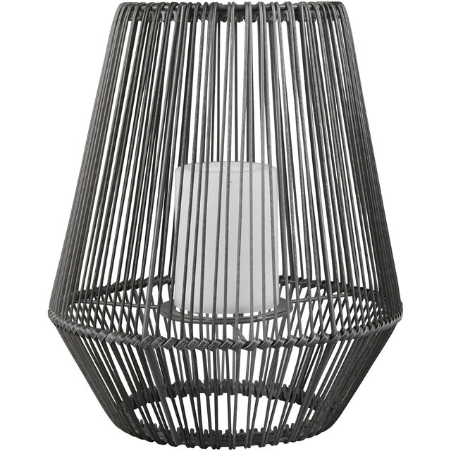 HLW LED LED Tafellamp met Zonne-energie - Trion Minera - Dag en Nacht Sensor - Spatwaterdicht IP44 - Ovaal - Mat Grijs - Kunststof