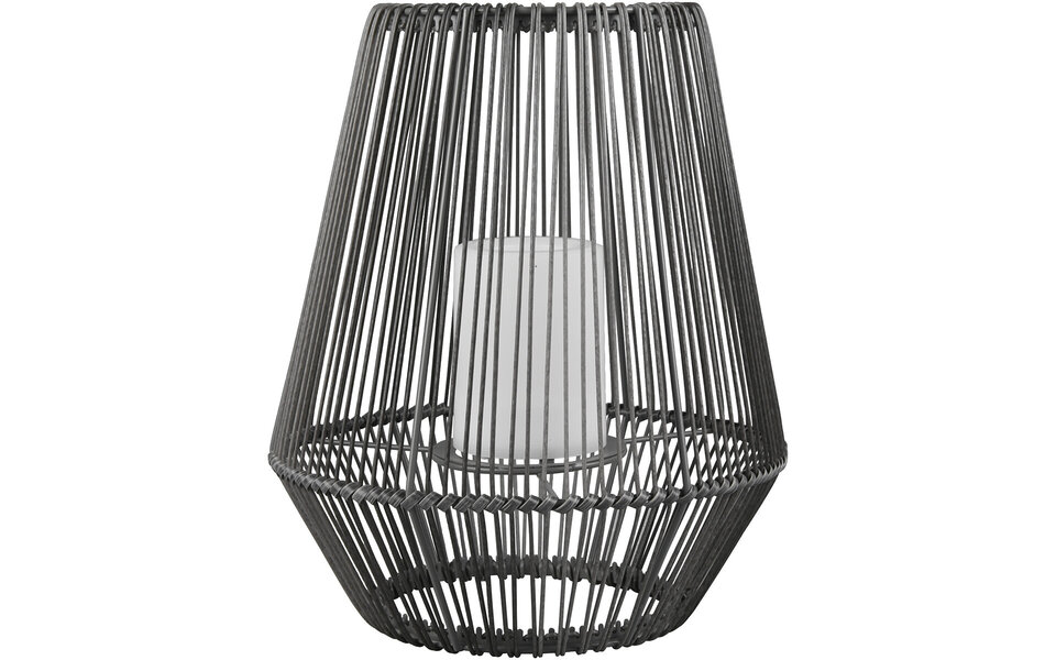 HLW LED LED Tafellamp met Zonne-energie - Trion Minera - Dag en Nacht Sensor - Spatwaterdicht IP44 - Ovaal - Mat Grijs - Kunststof