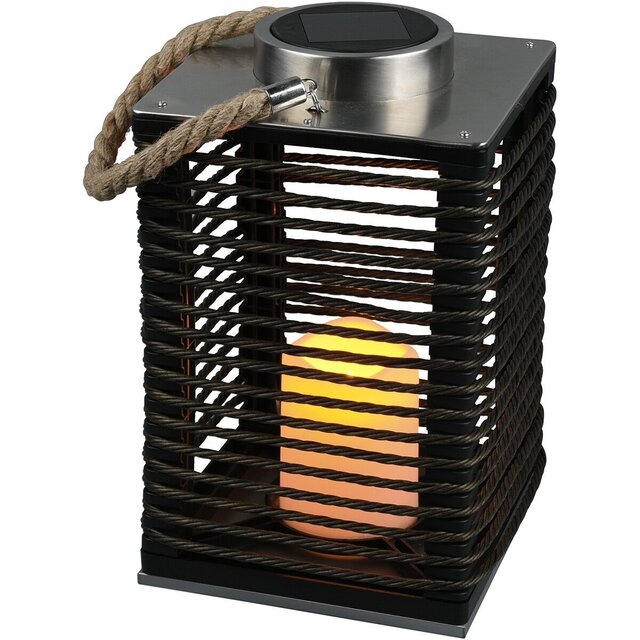 LED Tafellamp Zonne-energie - Mat Zwart & Sensor Binnenverlichting