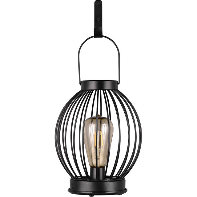 HLW LED LED Solar-Powered Table Lamp - Solar Pendant Lamp - Trion Muricy - Warm White 2700K - Splashproof IP44 - Round - Black