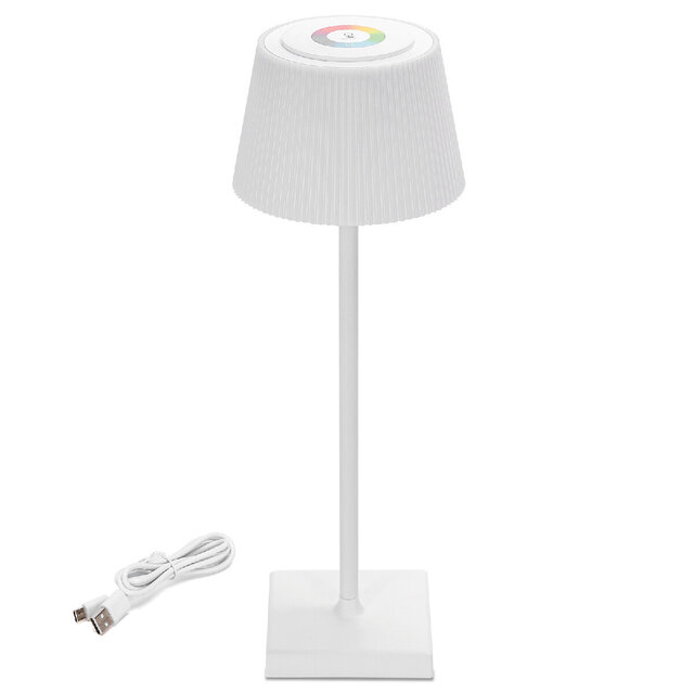 dimbare LED vloerlamp met RGB en wit licht, touch bediening, 4W, 400 lumen, slank design