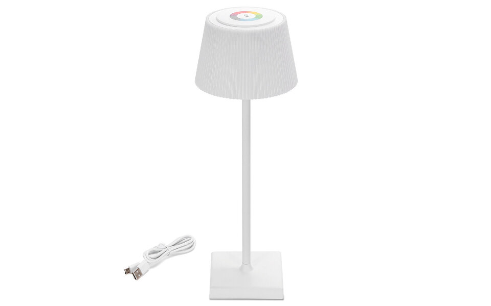 HLW LED Dimmable LED lamp - RGB & white floor lamp with rechargeable battery and touch control