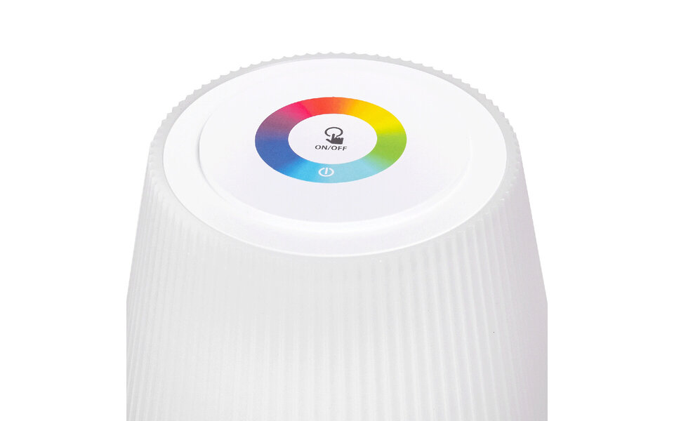 HLW LED Dimmable LED lamp - RGB & white floor lamp with rechargeable battery and touch control